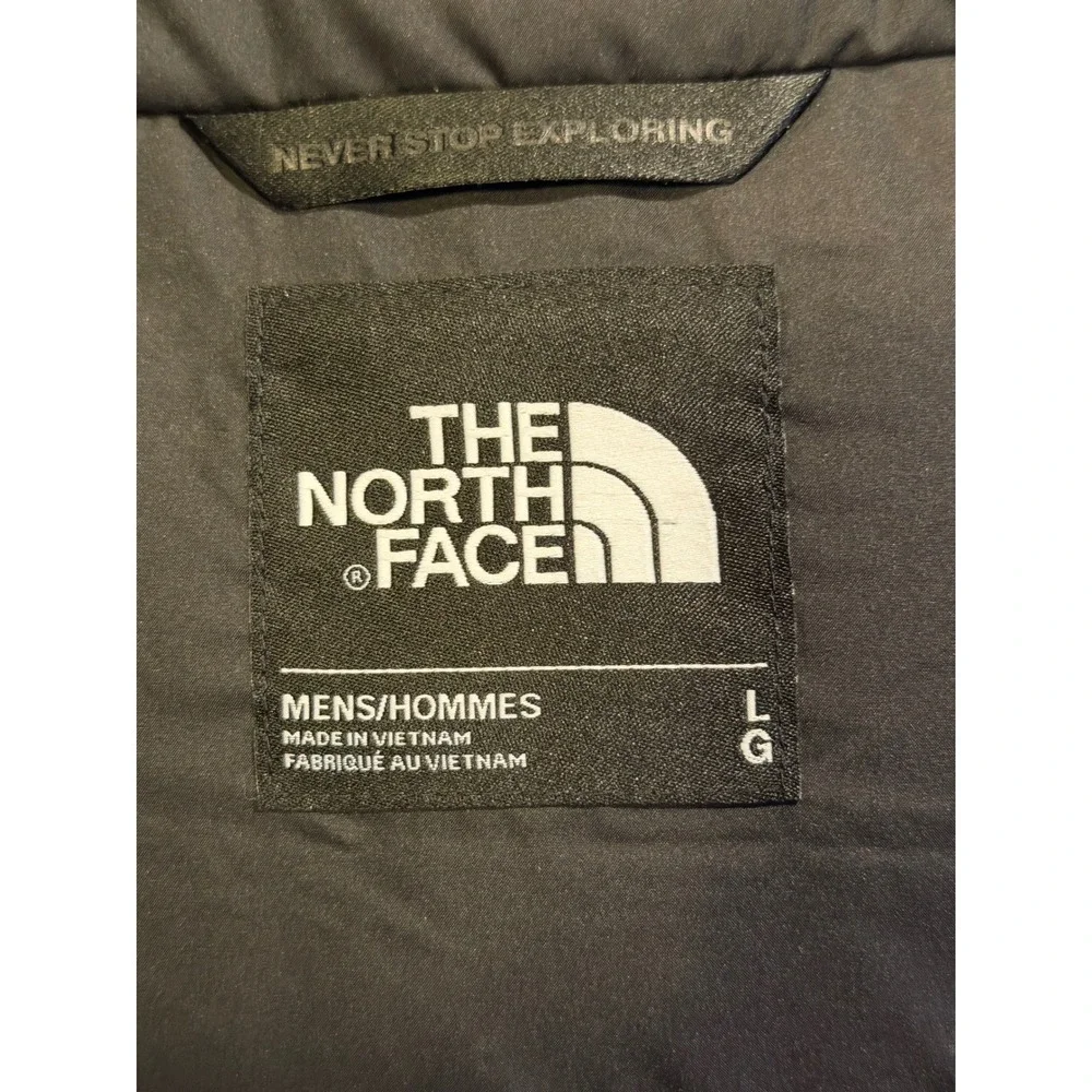 The North Face Gotham Jacket III Men Large Black Down Parka Faux Fur Relaxed Fit